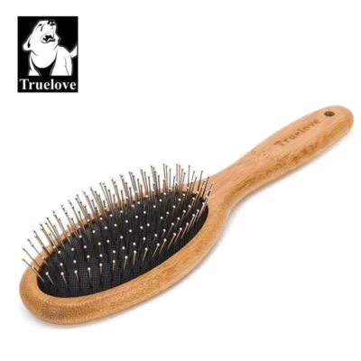 Truelove Premium Pet Grooming Comb: Bamboo Craftsmanship with Stainless Steel Precision