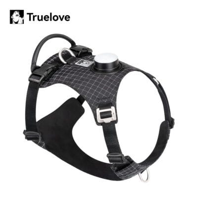 Dog Harness with LED Light and GPS Tracker Holder Innovative